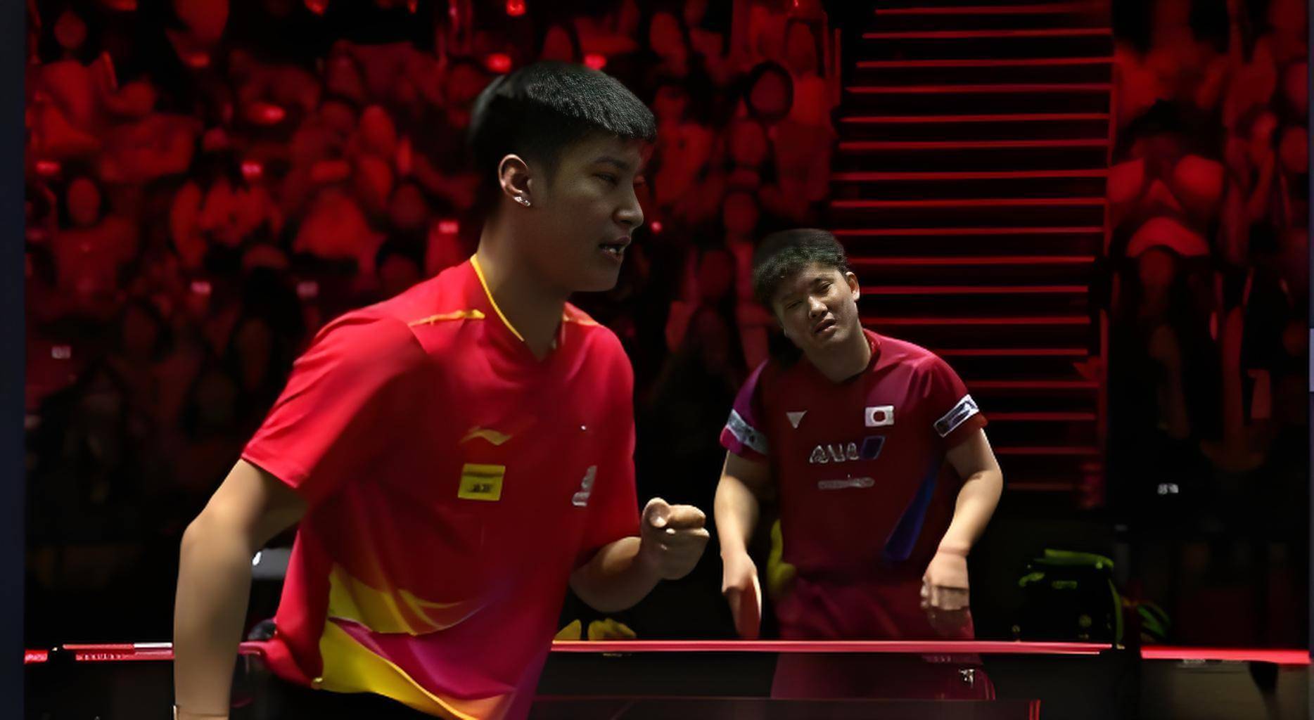 包含法国乒乓球队险胜德国乒乓球队，张本智和制霸全场的词条