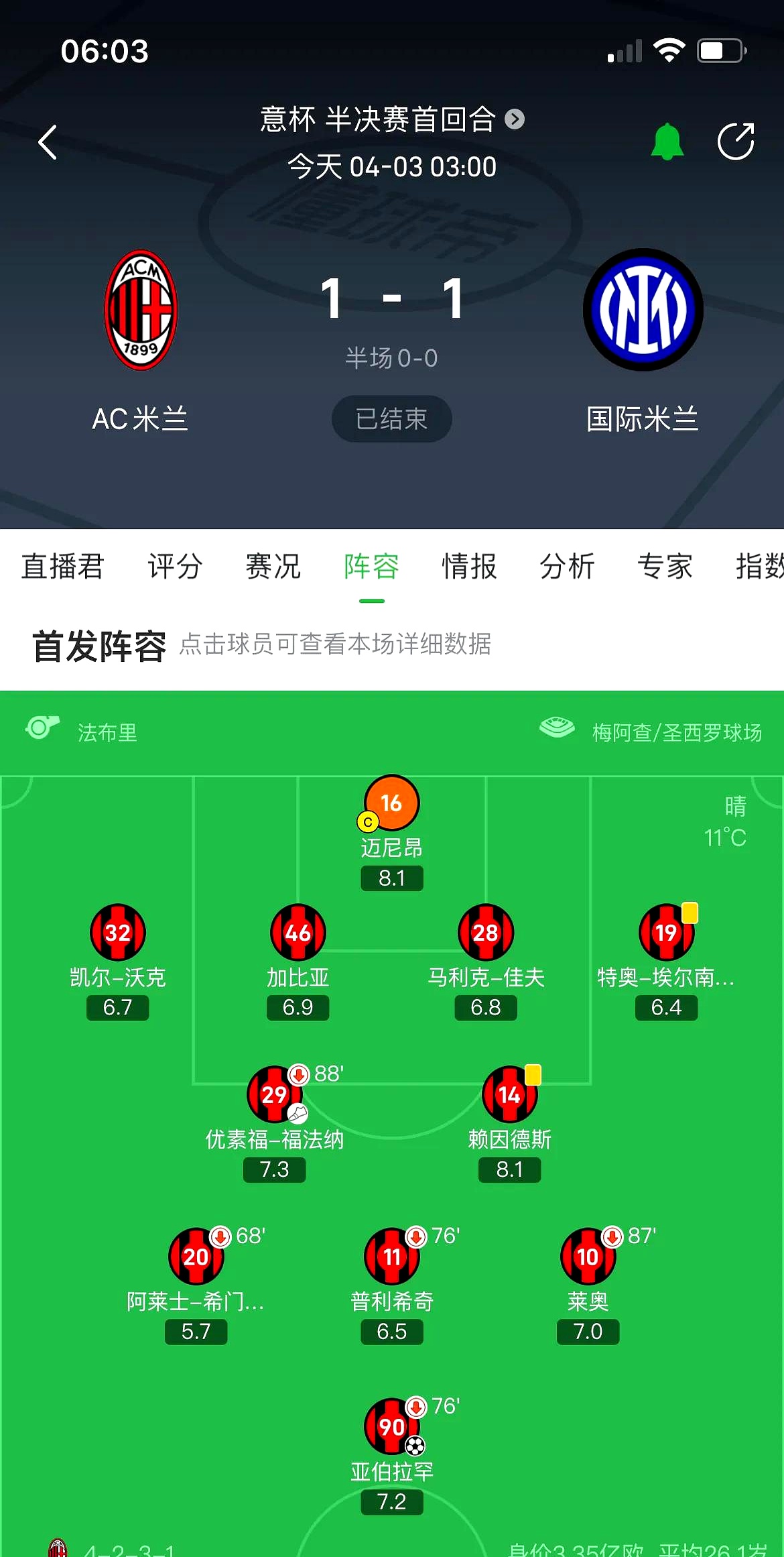 意甲出局，欧冠半决赛将首次无意大利球队